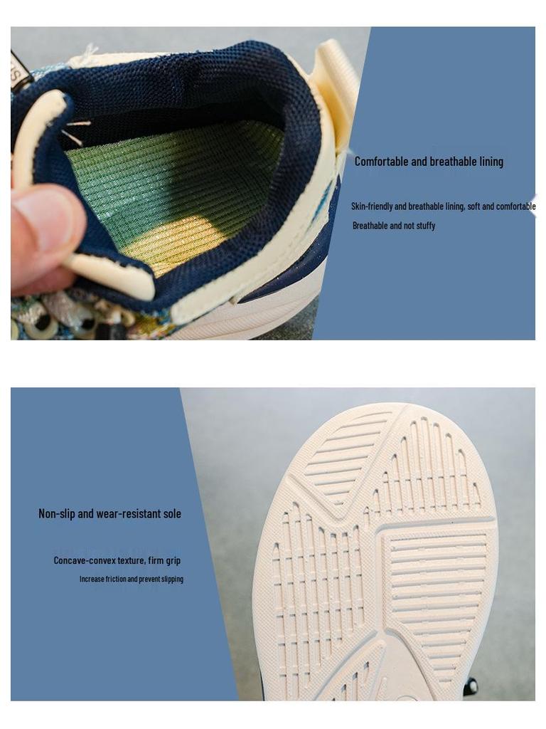 Boys' Spring & Fall Soft Sole Canvas Skate Shoes - Breathable Children's Sports Sneakers