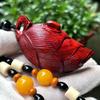 Red Sandalwood Teapot Handle Ornament - Solid Wood Carving Craft