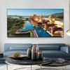 Peisaj Turnul Eiffel London Bridge Vedere la oraș Pictură pe pânză Postere și imprimeuri Artă de perete Poze Decor pentru cameră fără cadru