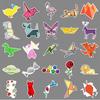 50 Origami Graffiti Aufkleber Personalisiert Cartoon Niedlich Klein Frisch Dekorativ Handyhülle Wasserdicht Tassenaufkleber