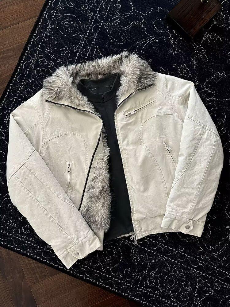 Giacca Giapponese alla Moda Versatile Pigra con Aquila - Trendy, Semplice, Pesante, Stile Lavato