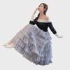 "2023 Spring/Summer Layered Mesh A-Line Skirt for Women"