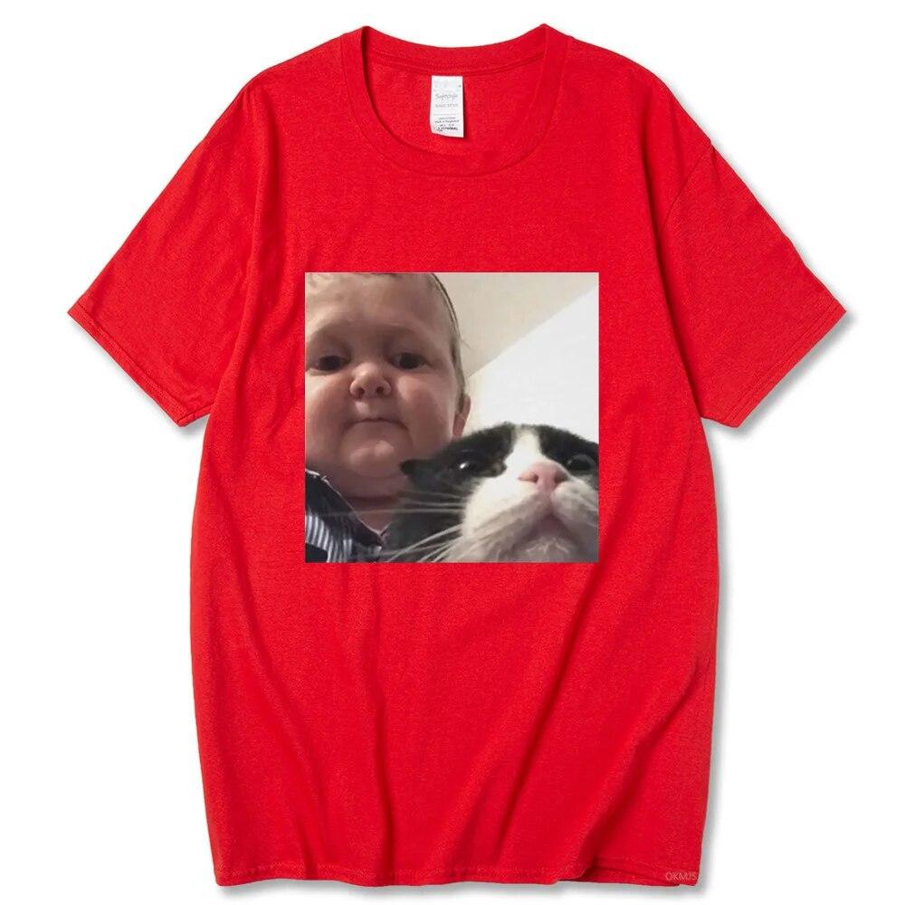 2023 New Hasbulla Fighting Meme T Shirt Unisex Women Mini Khabib Blogger T-Shirt High Quality Crew Neck Pure Cotton Oversized Tees Unisex