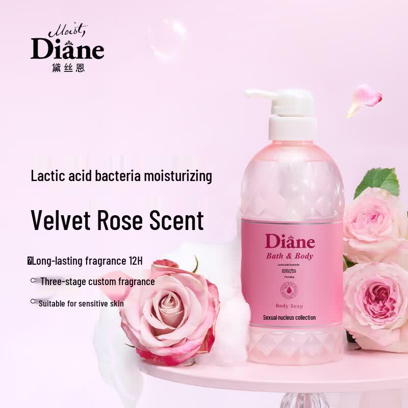 Diane Lactic Acid Bacteria Velvet Rose Shower Gel