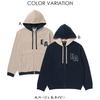 CORDUROY FLEECE FZ HOODIE Hoodie Jacket Open Front Zip Up Parka 54085860 Navy [Emporio Armani] Men's 68.