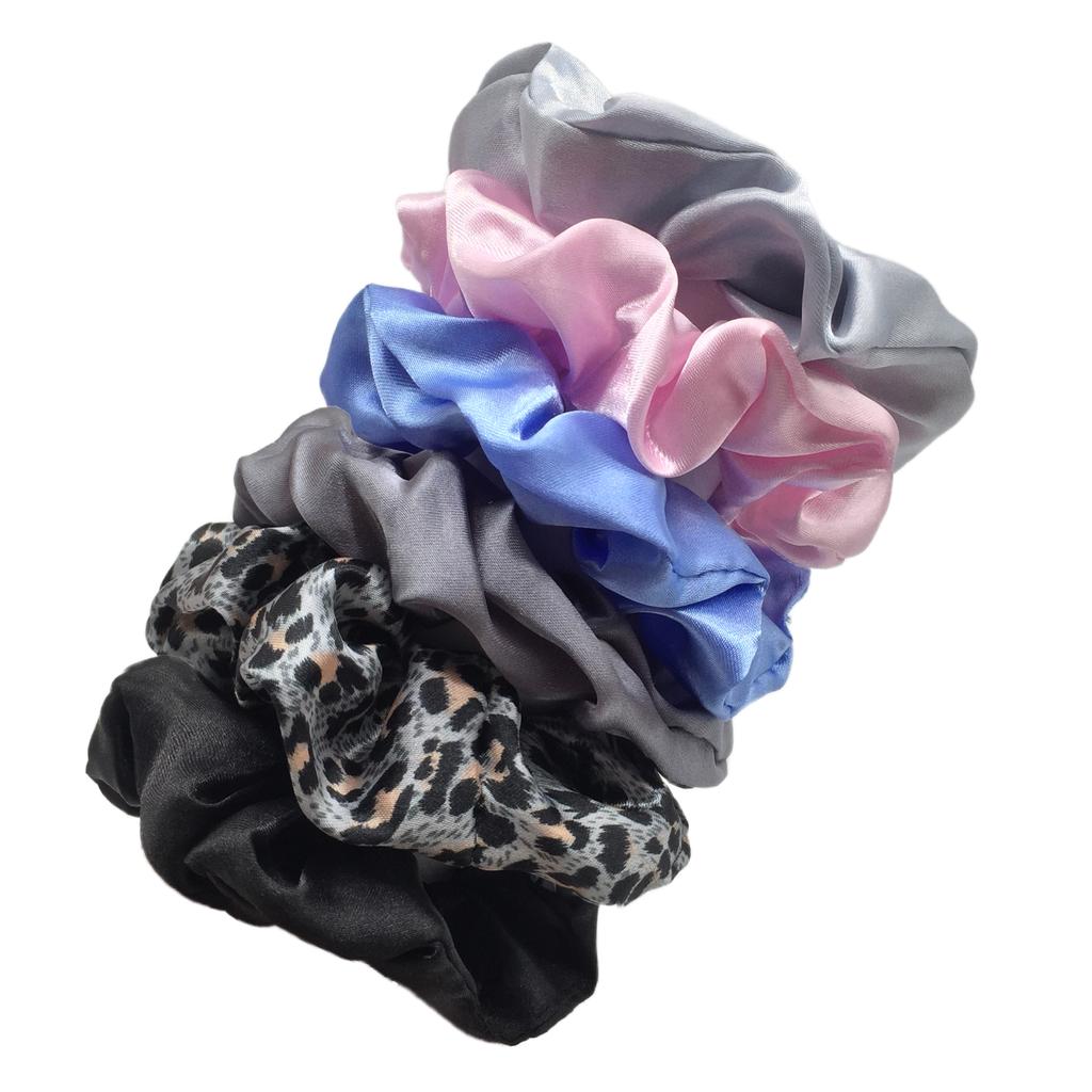 25/10//6 Stück Satin Scrunchies Mädchen Elastisches Haarband Pferdeschwanzhalter Haargummis Mode Damen Accessoires Uni Scrunchy