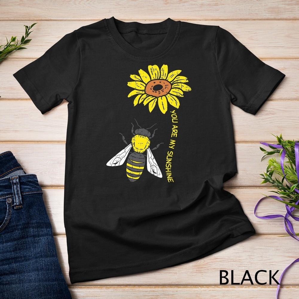Sunflower Bee You Are Sunshine Vintage Nature Environment T-Shirt Unisex T-shirt XL