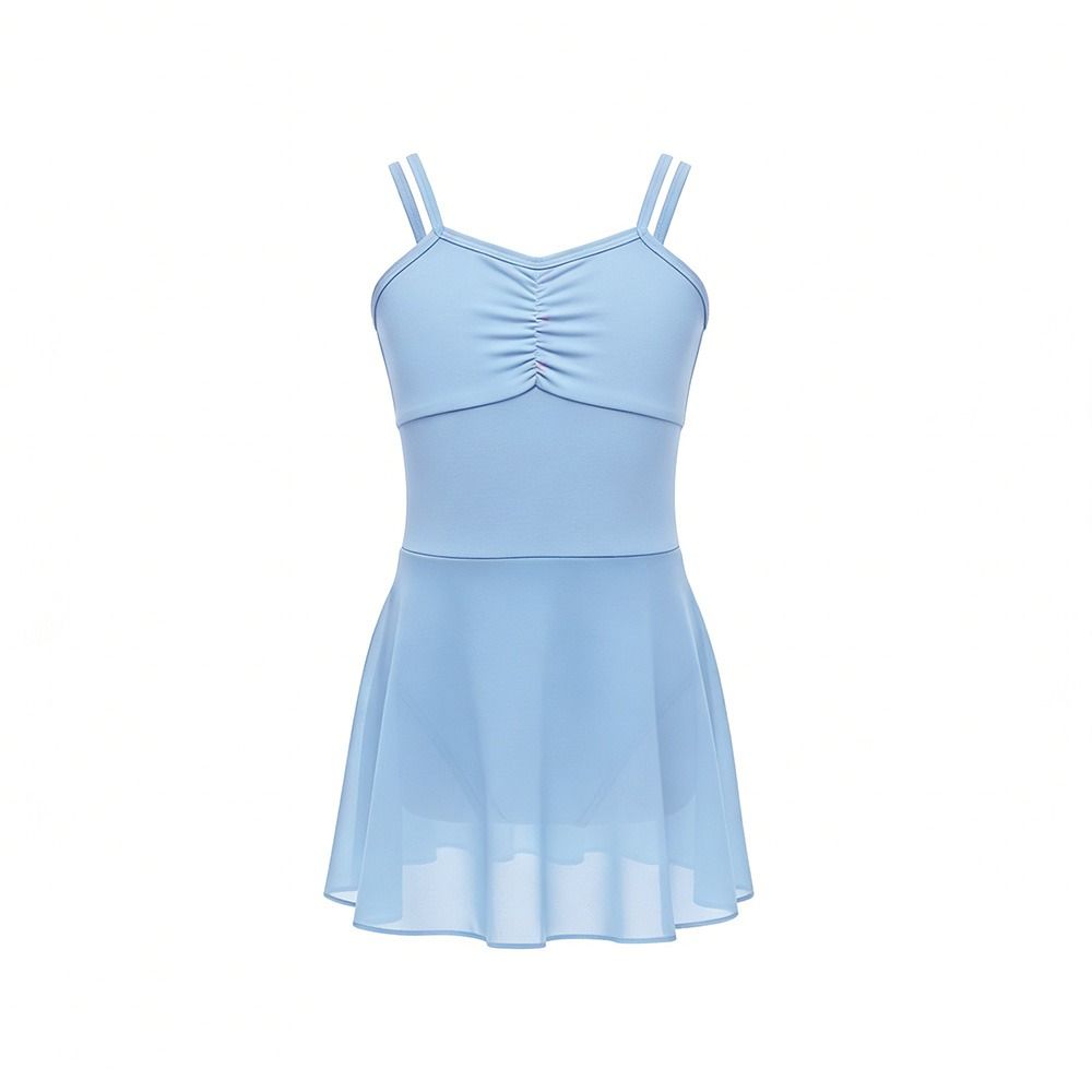 Chiffon Skirt Ballet Leotard Sleeveless Design Dance Leotard  Gymnastics Practice