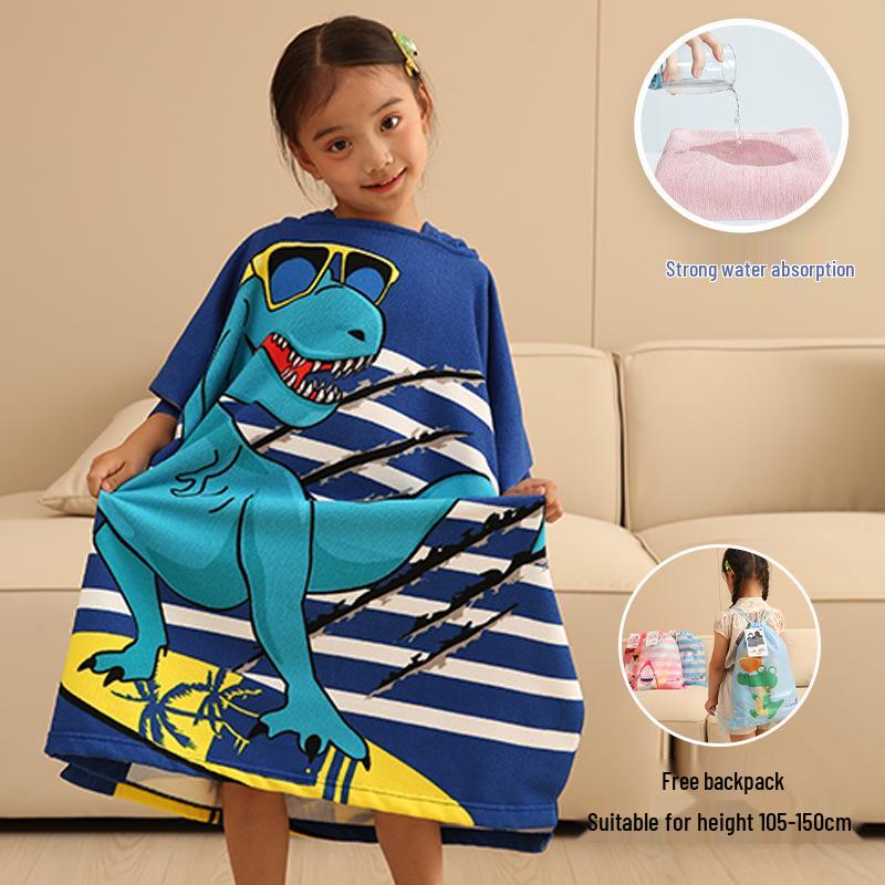 

Hooded Cartoon Baby Bath Towel and Beach Cape - Large, Absorbent Infant Robe Large 75x70cm (Height 105-150cm)