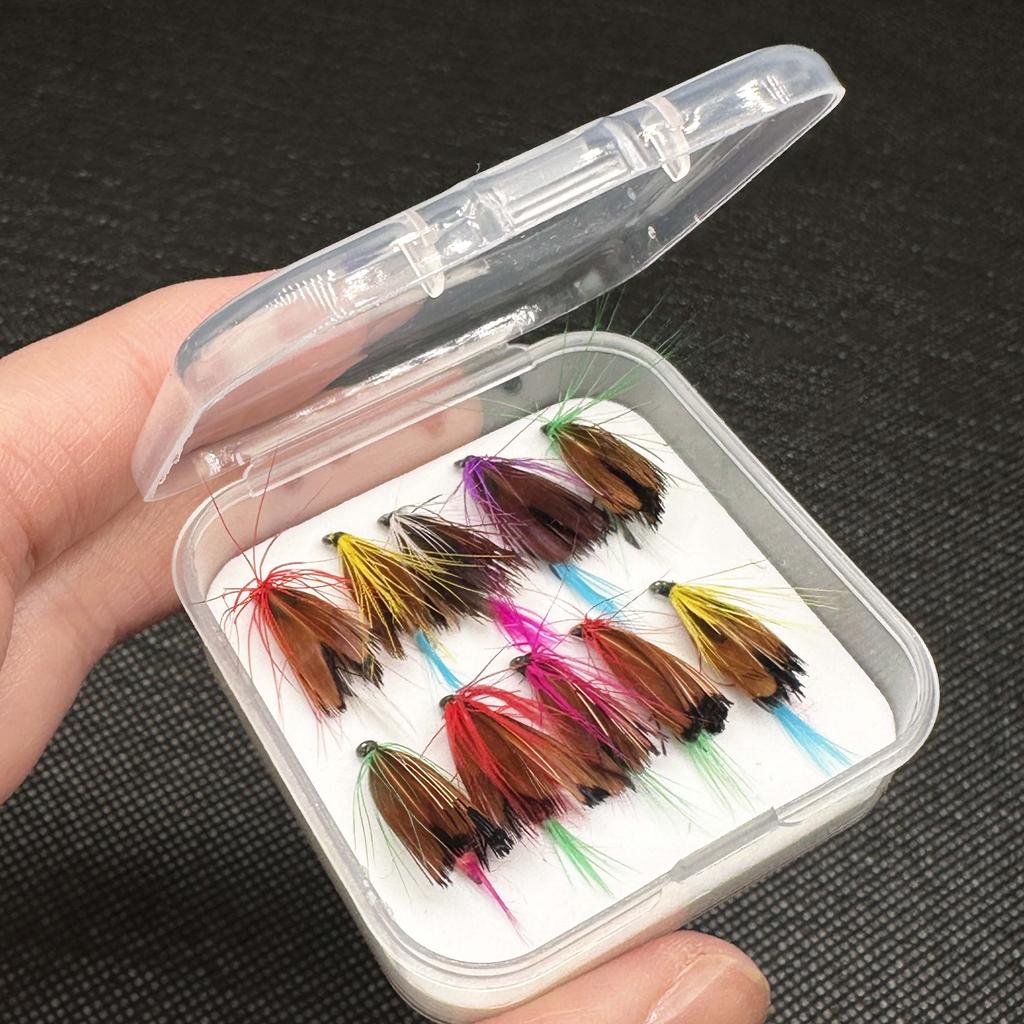 5/10 Stück/Set Künstliche Trockenfliegen Schmetterlings-Köder Mehrfarbig Fliegenfischen Köder Angeln Forelle Lachs Barsch Motte Schmetterling Insekt Köder
