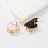 European-American Drip Glaze Enamel Piano Brooch - High-End Musical Instrument Pin