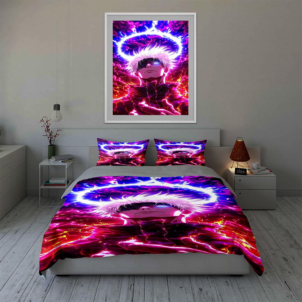 Vibrant electric aura Bedding Duvet cover sets Duvet covers Pillowcases gifts (1 * Duvet Cover 2 * Pillowcases, without duvet insert)