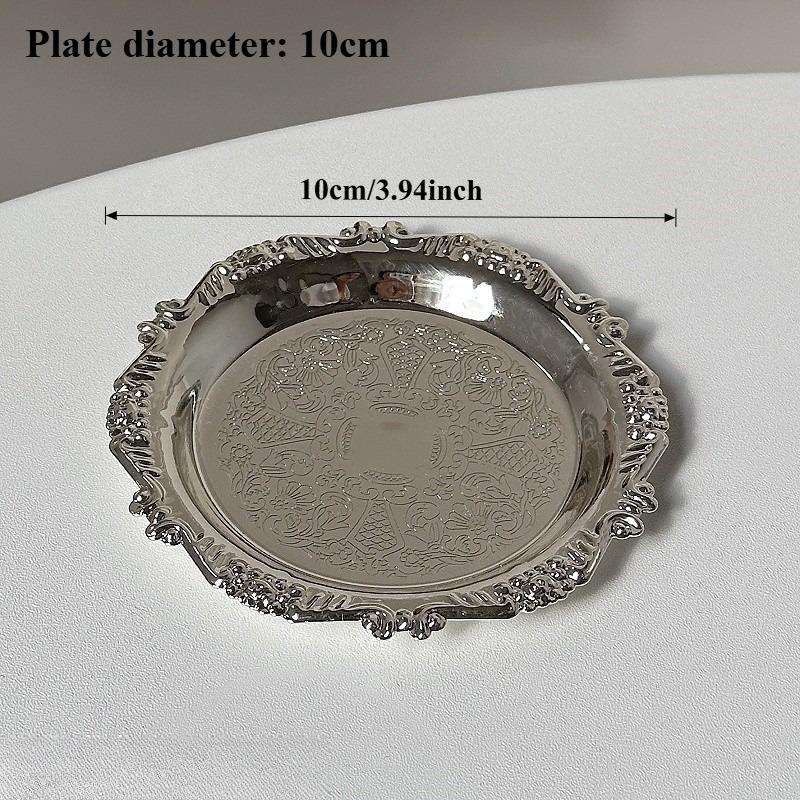 

Retro Stemmed Dessert Cup Stainless Steel Dessert Plate Cake Tray Ice Cream Pudding and Milk Jelly Bowl Tall Cup Cute Plates