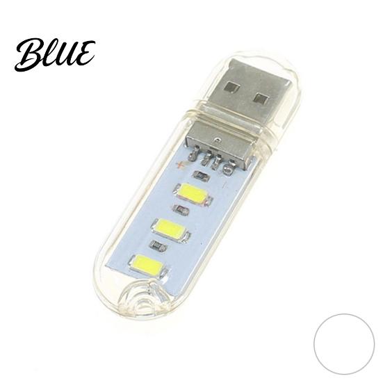 Портативная 3-светодиодная USB-лампа, заботящаяся о глазах, Power Bank, мини-лампа для чтения, вставляемая в ноутбук