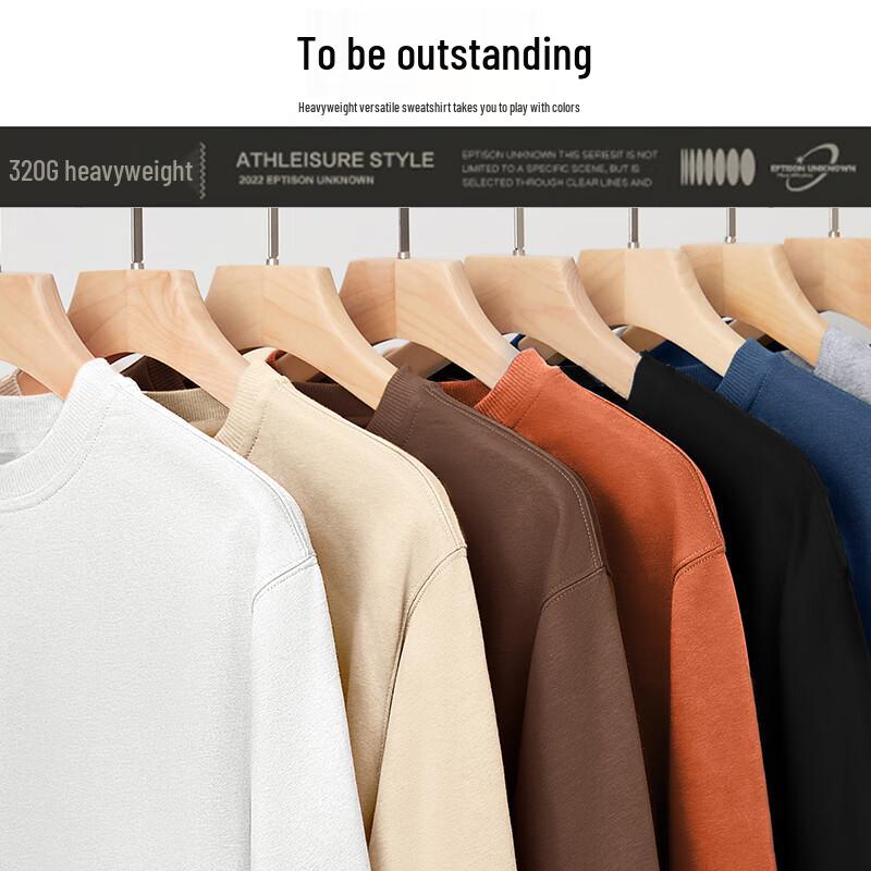 Jeanswest Men's American Letter Print Crew Neck Sweatshirt