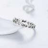 Luxury Original Delicate Solid 925 Silver Stars Finger Ring Authentic Real Clear CZ Jewelry For Women Wedding Gift