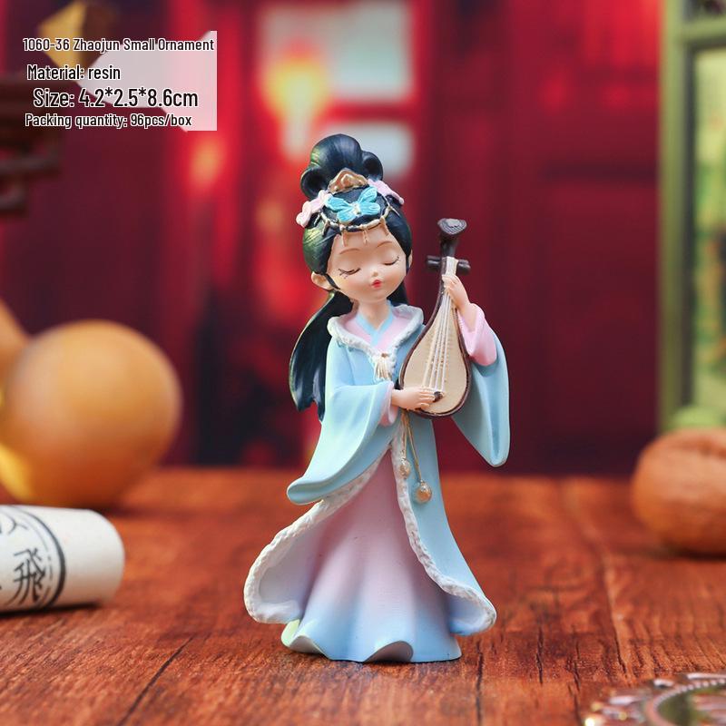 Ornamenti da scrivania con fanciulle cinesi retrò delle Quattro Bellezze - Regalo di compleanno creativo fatto a mano per amici e migliori amici