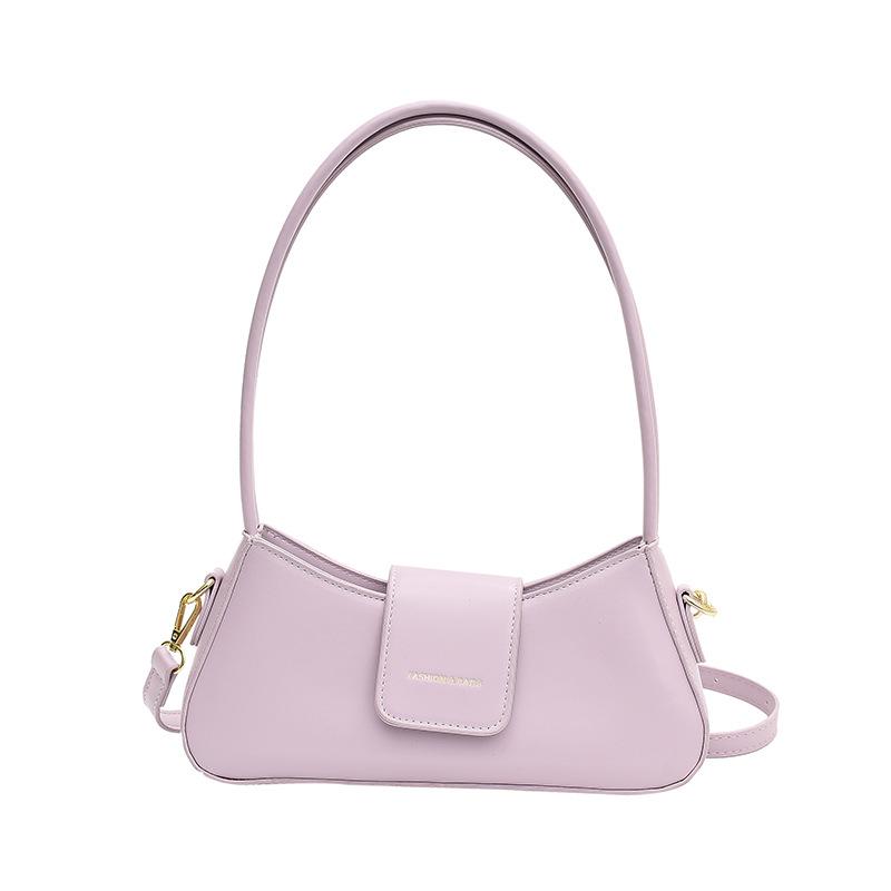 

Popular bags women s bags 2025 autumn new trendy fashion versatile shoulder underarm bag casual simple baguette bag фіолетовий