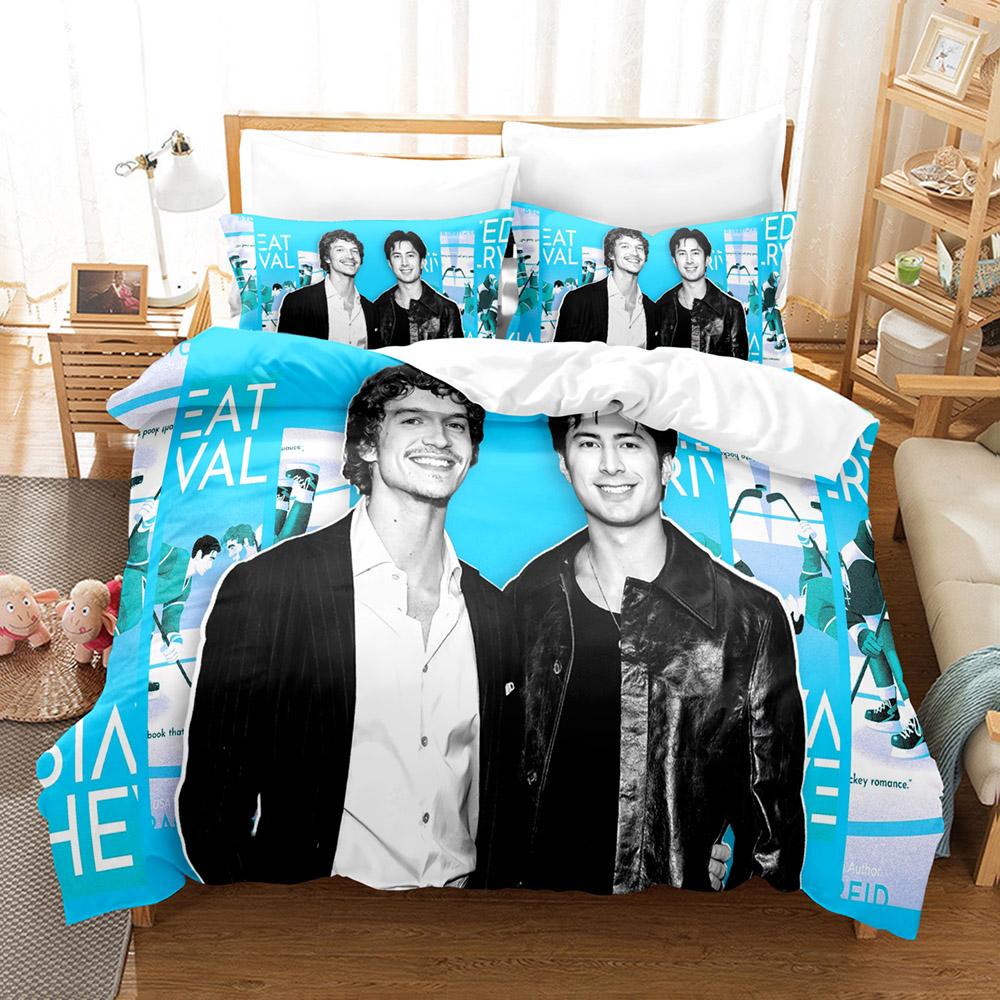 Beheizte Rivalität Bettbezug 2 Kissenbezüge Polyester Weiches Bettwäsche-Set TV-Serien-Fan Heimdeko Schlafzimmer Wohnheim Steppdeckenbezug Ohne Füllung