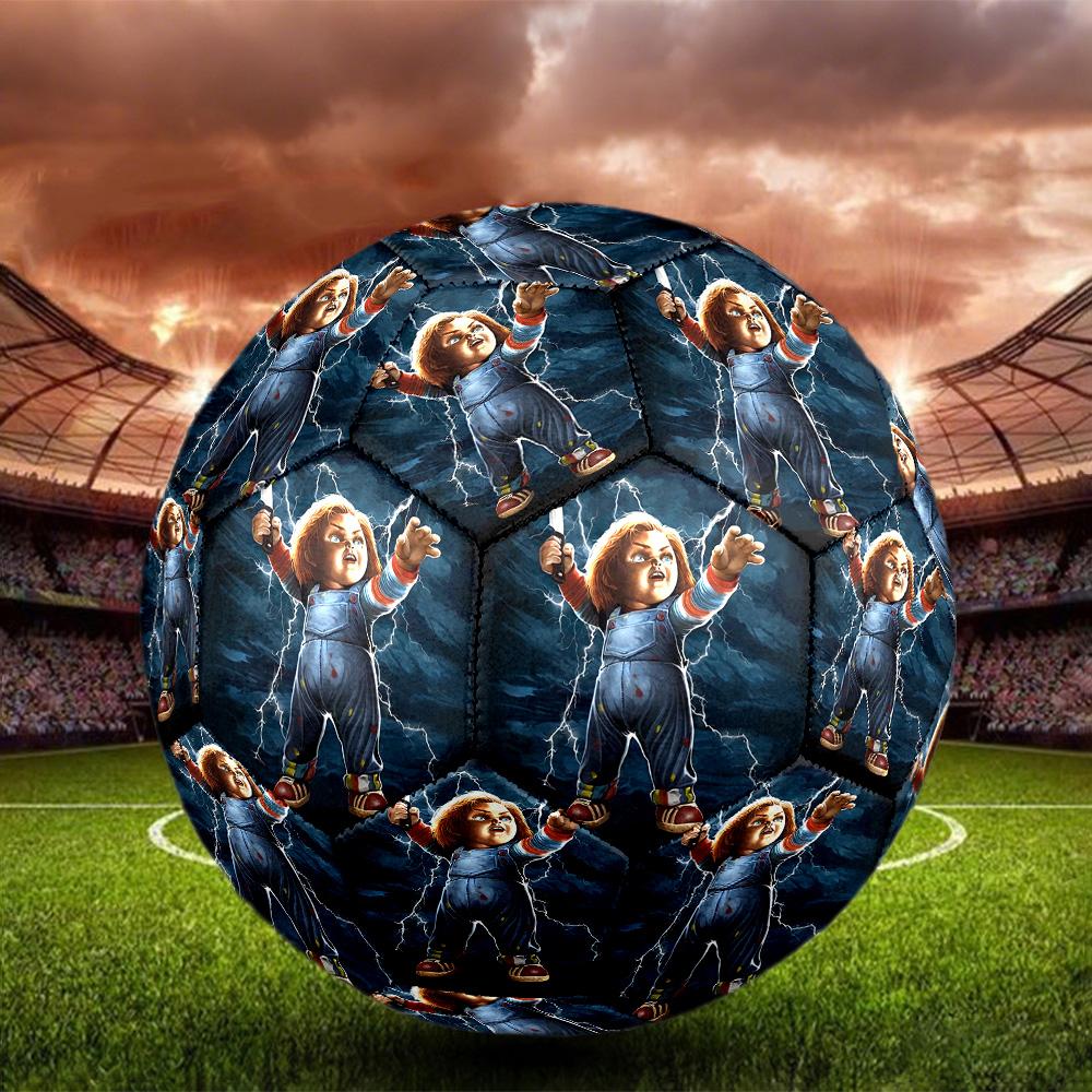 horror movie Print Size 5 Soccer Ball, Standard Match Football for Sports Game and Team Practice, Ideal Gift for Soccer Fans