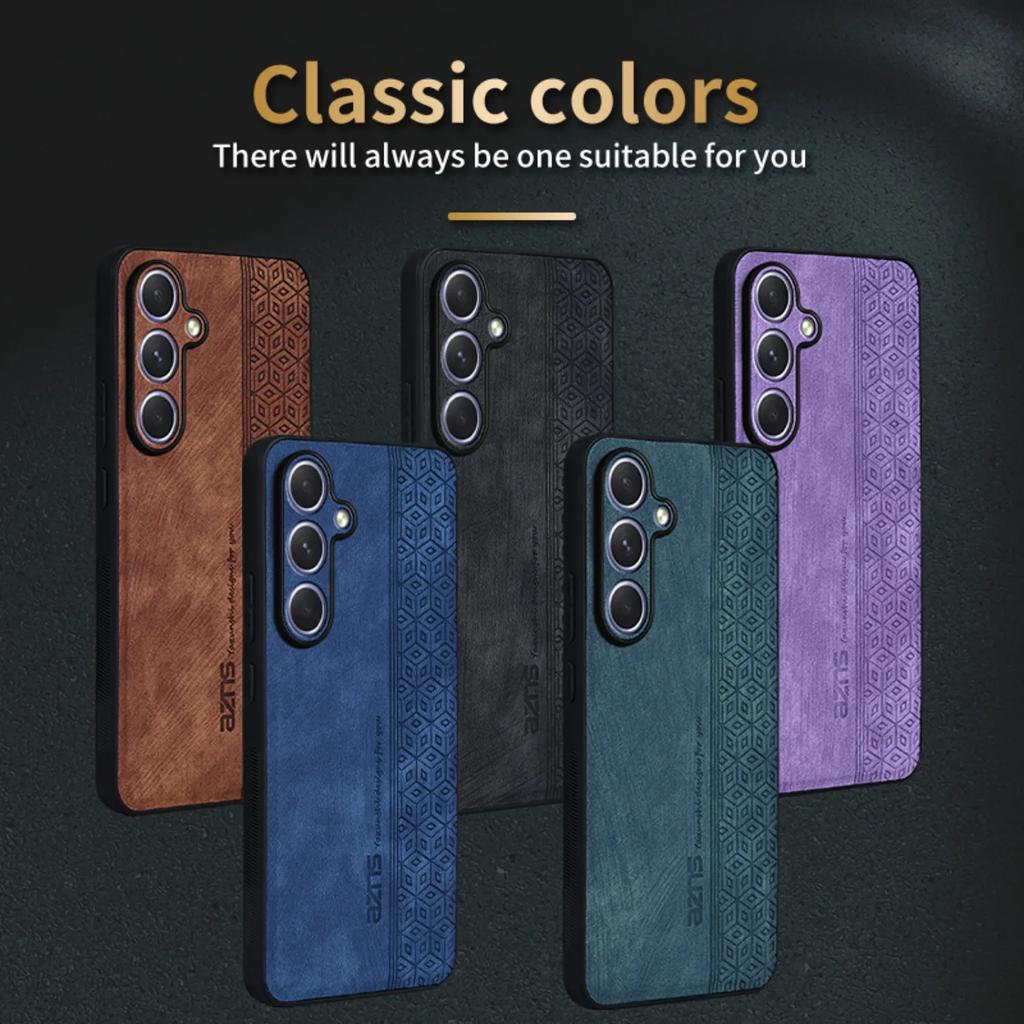 Luxury Leather Phone Case for Samsung Galaxy S25 Ultra Plus A16 A06 5G A05S M14 A04E M04 F04 Silicone Protect Shockproof Cover