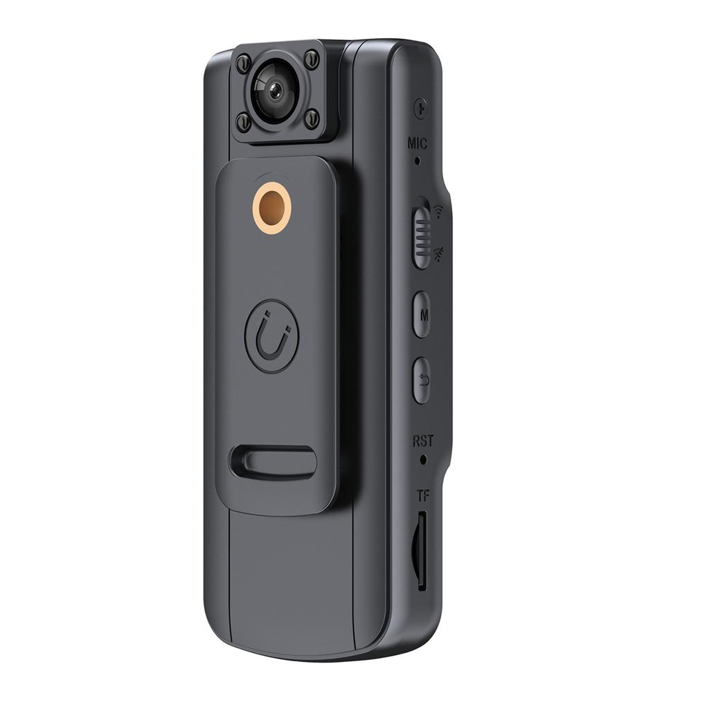 Mini Body Camera Magnetic Back Clip Design 1080P Recorder Adjustable Lens for Delivery Personnel & Private Investigator