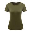 Summer Europe And The United States Women's Fashion Women's Solid Color T-shirt Short-sleeved