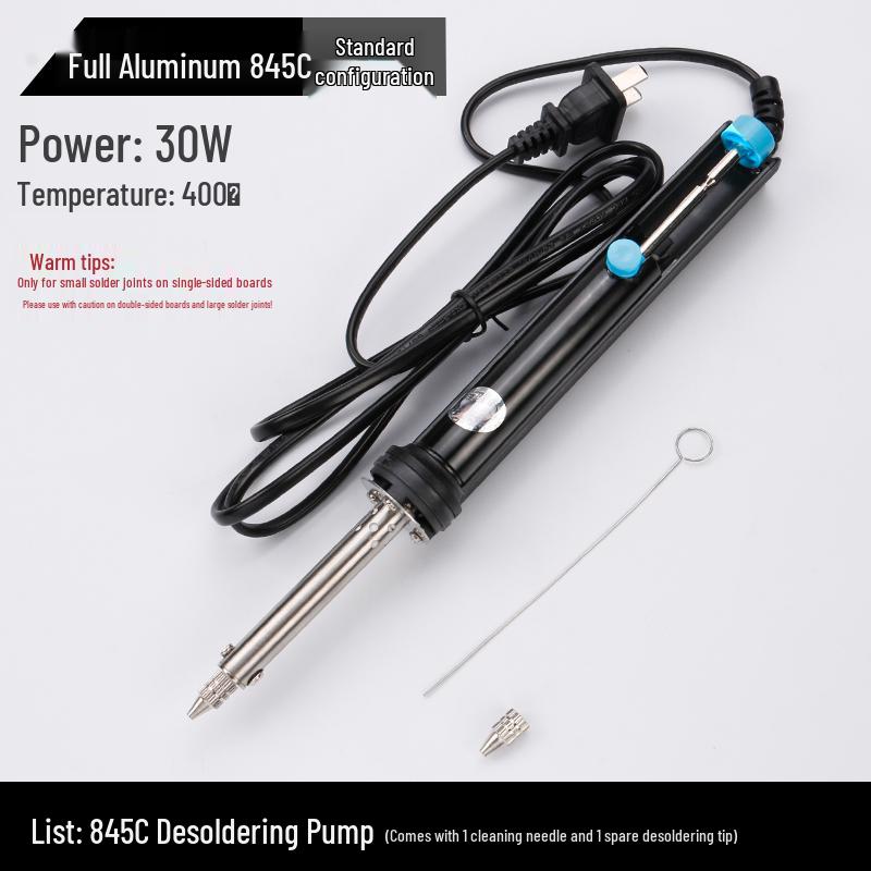 Yellow Flower Dual-Use Electric Soldering Iron & Manual Desoldering Pump 842C/845S