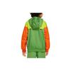 Nike Color Block Logo Zip Up Hooded Long Sleeve Jacket Kids Jackets Green 850443-377