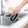 Reusable Emery Magic Sponge Kitchen Pot Brush with Handle for Easy Cleaning and Decontamination Washable and Eraser Cleaning