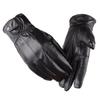 Men's Touchscreen Leather Gloves, Warm Fleece Lined Gloves for Driving & Business