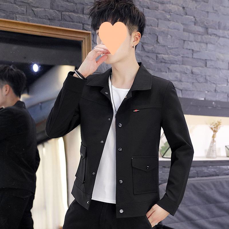 

Мужские куртки Новые весенние и осенние повседневные мужские молодежные куртки Мужская корейская модная красивая тонкая одежда M