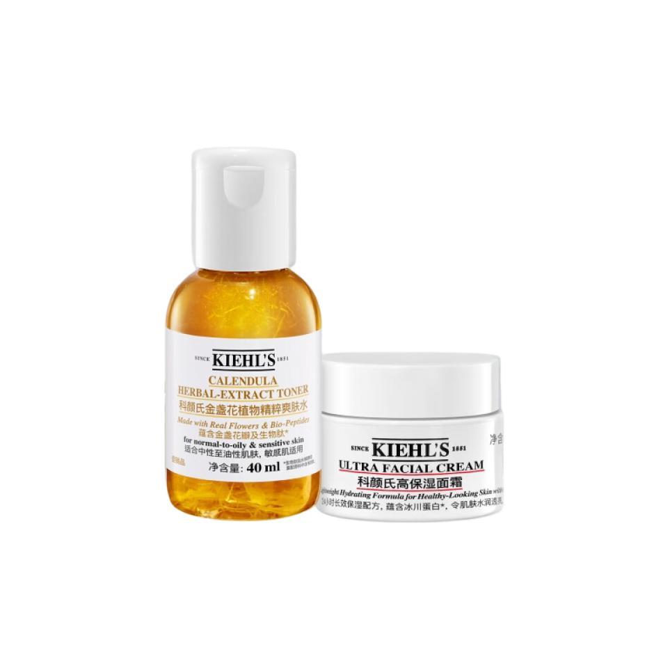 Kiehl s Набор из 2 средств: Календула и Ультра Увлажняющий успокаивающий Toner 40ml+Cream 14ml