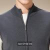 Antonio Men's Easy-Care Wool Blend Mock Neck Vest