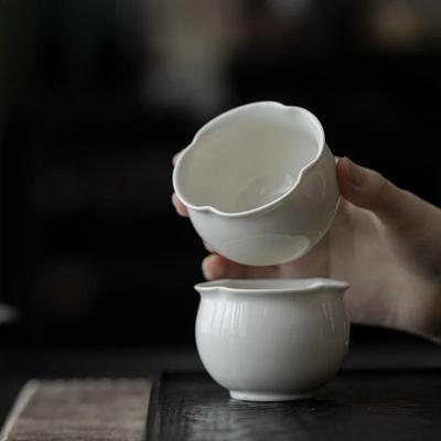 100ml Retro Gras Asche Glas Teetasse Blumenmund Meistertasse Handgefertigte Teeschale Kleine Riechschale Chazhan Kung Fu Teegeschirr