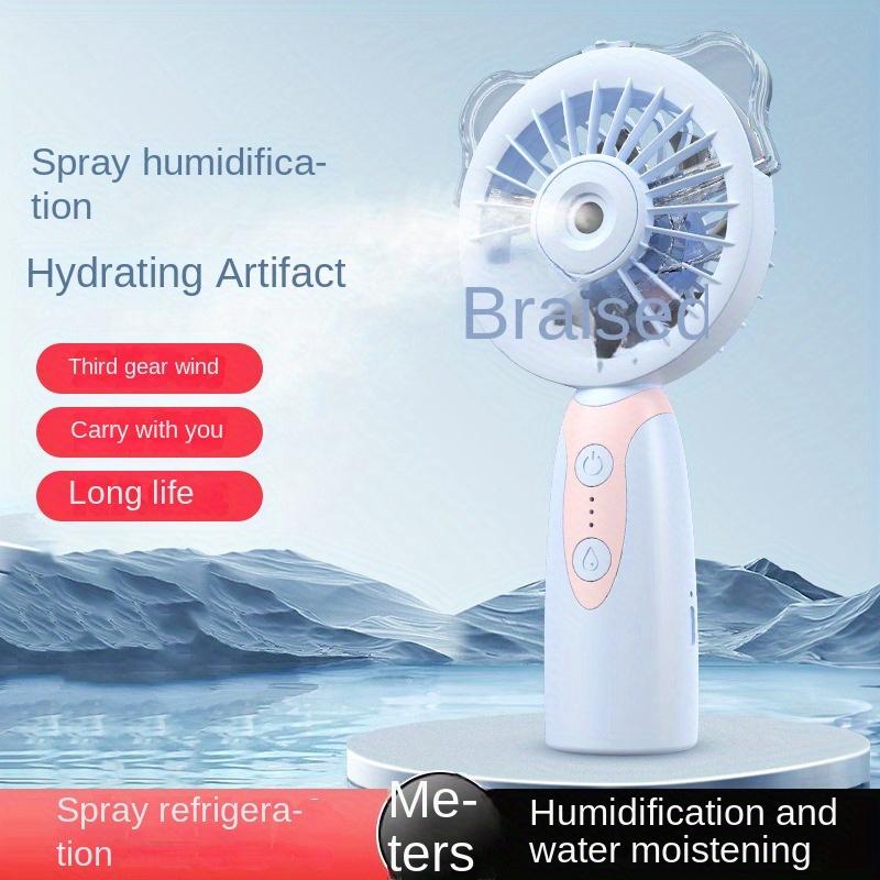 Portable Mini Fan with Mist Humidifier - USB Rechargeable for Summer Portable Air ConditionerPortable Air Conditioner
