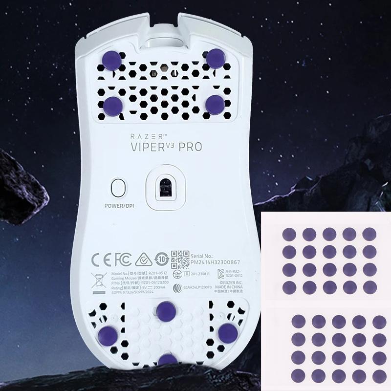 For X-Raypad Mouse Foot Skates Feet Purple Round Dots Pads Ptfe Anti Collapse Wear Resistant Diy Mice Glide Feet