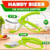 Salad Tongs For Toss and Chop Vegetable Salad Kitchen Shears Salad Scissors 2in1 Food Chopper Double Blade For Easy Salad Making