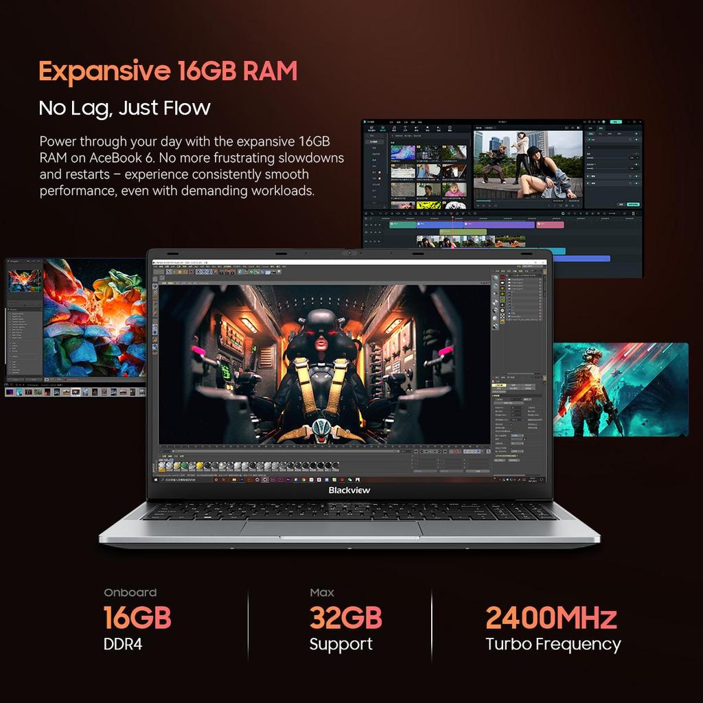 Blackview Acebook 6 Laptop AMD Ryzen 3300U 16GB RAM 256GB SSD Zintegrowana Grafika Windows 11 Home