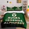 Bucks Basketball Legends Art Bedding Duvet Cover Set Duvet Cover Pillowcases (1*Duvet Cover 2*Pillowcases, Without Duvet Insert)