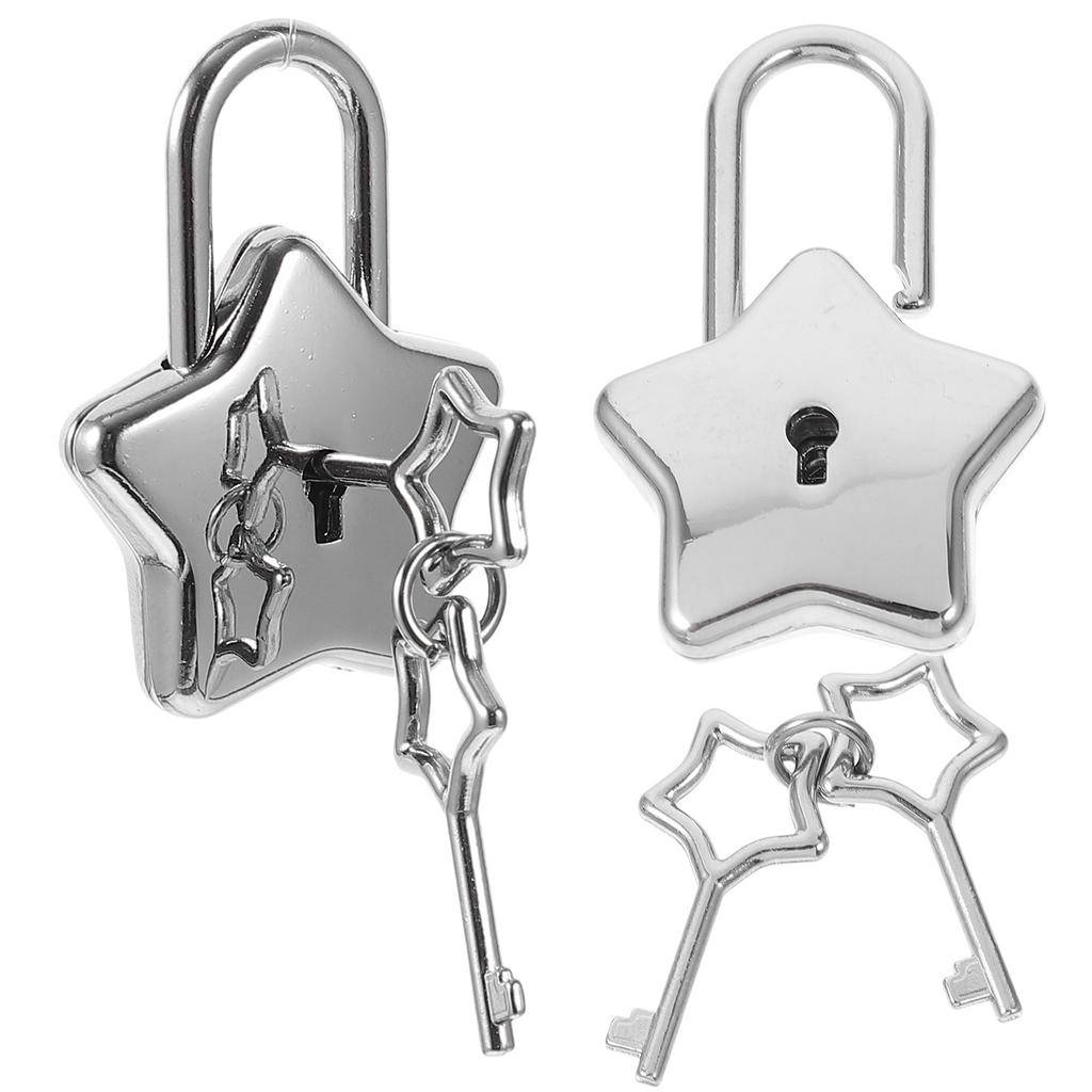 2 Pcs Shaped Padlock Small Locks With Keys For Diary Diy Small Lock Cute Lock Travel Use Decorative Hardware Gift