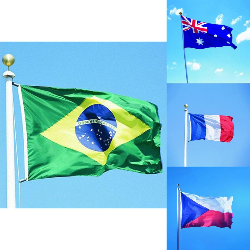 Bandera Mundial Vivida de 5 pies X 3 pies que Muestra el Orgullo Nacional Para Inglaterra EE. UU. Australia Y Más