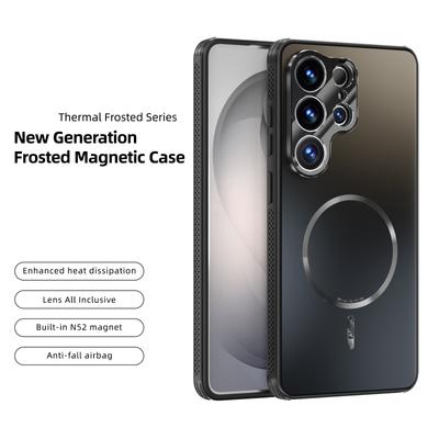 ABEEL For Samsung Galaxy S26 Ultra Magnetic Case TPU PC Cooling Matte Phone Back Cover with Lens Film