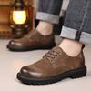 Fashion All-match Men Walking Shoes England Trend Casual Shoes Male Suede Oxford Wedding Leather Dress Shoes New Luxury Brand Men Flats