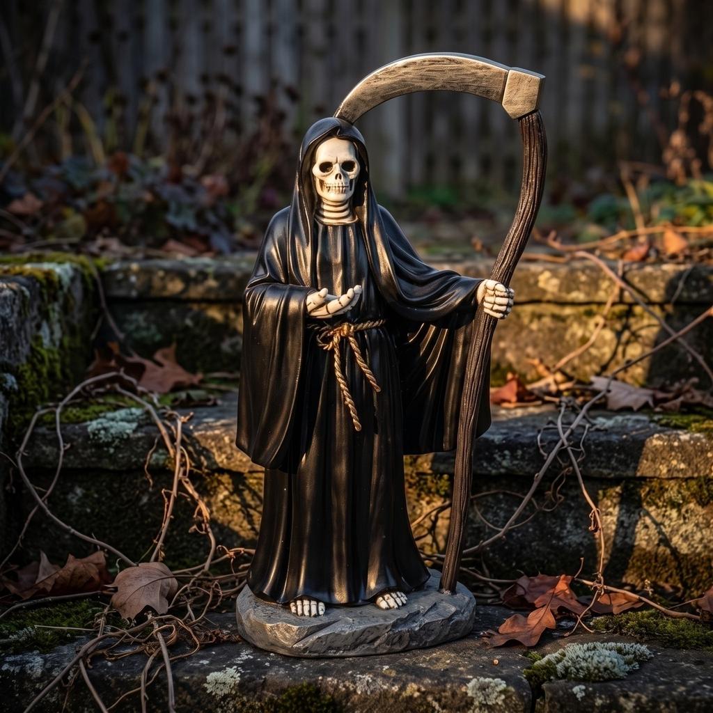 Resin Statue for Garden Desktop Shelf Decor Dark Home Decoration