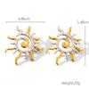 Yori 2025 New Gold Silver Mix Color Geometric Stainless Steel Earrings Waterproof and Hypoallergenic Summer Party Jewelry