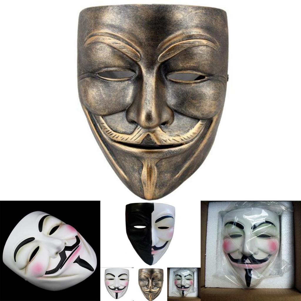 V For Vendetta Witte Koperen V Monster Hars Masker Halloween Feest Maskerade Kostuum Accessoire voor Cosplay