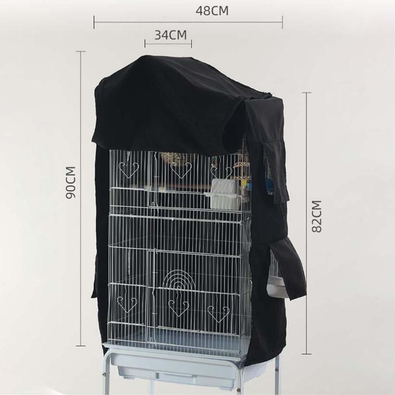 1x Washable Bird Cage Cover Birdcage Cover Protection Blackout Cover Waterproof for Parakeets Lovebirds Square Cages Accessories
