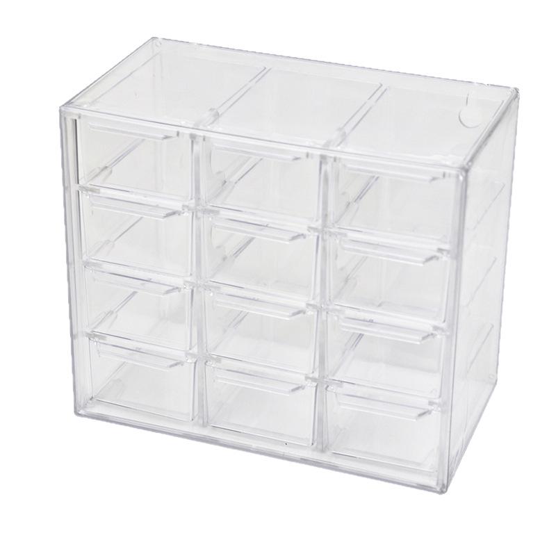 Transparent Multi-Grid Jewelry and Contact Lens Storage Box - Dustproof Display Organizer