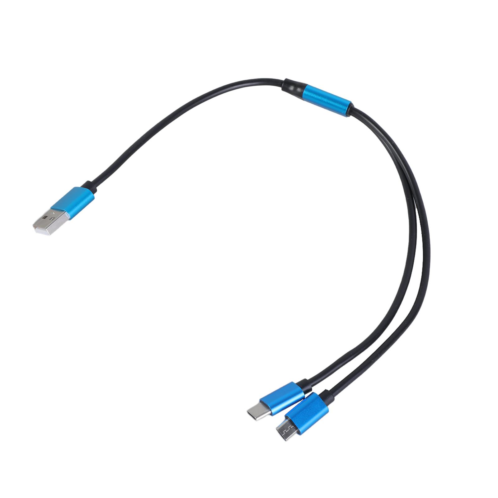 

Разветвитель USB-кабеля для зарядки, 2 в 1, 480 Мбит/с, шнур для синхронизации данных и зарядки с портом Type-C/MicroUSB для мобильных телефонов/планшетов
